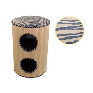 캣 원형2층콘도 캣하우스 고양이숨숨집 대나무