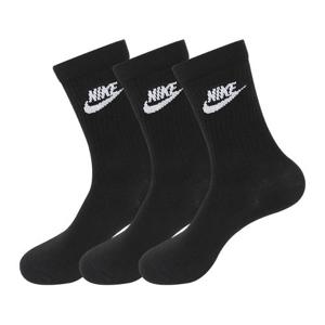 나이키 에브리데이 에센셜 3팩 중목 스포츠 헬스 러닝 양말 블랙 DX5025-010