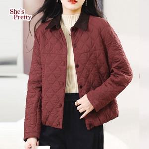 [쉬즈프리티] 시애틀카라퀼팅패딩_여성패딩코트