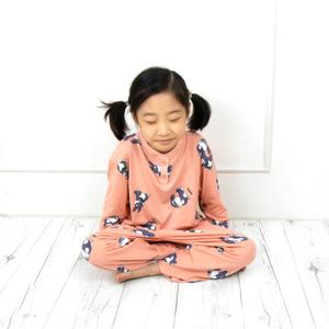 키즈 피치기모 파자마 가볍고 따뜻한 간절기부터 겨울 유아 어린이 상하세트