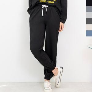 BLEO 여성 봄 가을 편한 밴딩 데일리 조거 팬츠