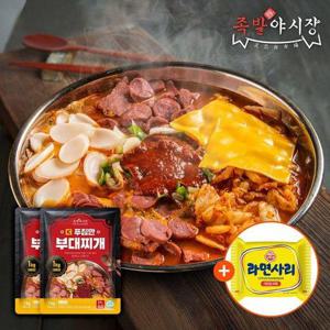 갤러리아_족발야시장 더푸짐한 부대찌개 1kg 6팩+라면사리 3개