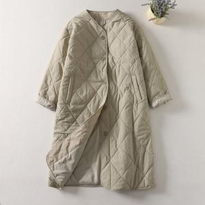 [드레스허그] 벡켄 퀼팅 경량 롱 패딩 자켓_241101_DH07