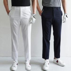 [쿼터]남성 여름 쿨 아이스 냉감 주머니 배색 시크릿 밴딩 스판 골프 바지