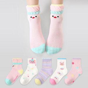 [꼼지]NH20 레인보우(5족)세트 아동 주니어 초등 여아 메쉬 양말