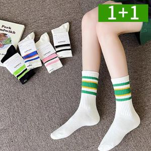1+1 여성 중목 스포츠양말 5켤레+5켤레세트 봄 가을 러닝 헬스 여자양말