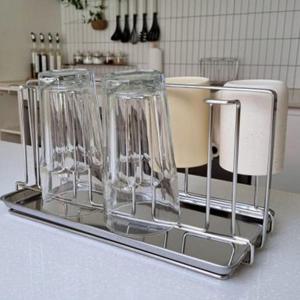스텐 컵건조대 주방 싱크대정리용품 컵걸이 컵홀더 거치대 8P