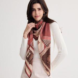 갤러리아_[닥스] 울 실크 정사각 숄 스카프(D) FKI020I (케이스,쇼핑백 포함