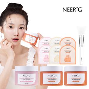 [TV최초공개한정] 니얼지 비건 워시오프팩 세트(CCA팩2개+허니베리팩1개+트래블키트6매+팩브러쉬)