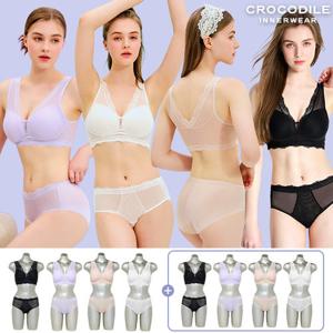 [완벽더블4+4세트][크로커다일](82차) 라이크라 풀 파워넷 브라팬티세트(총16종)