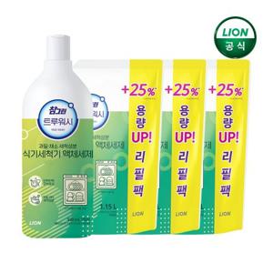 참그린 트루워시 식기세척기 세제 920ml 용기 x 1개 + 1.15L 리필 x 3개