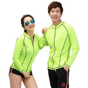 렉스 래쉬가드(상의) 라임 /실내수영복/여성래쉬가드