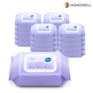 클리어 도톰한 엠보싱 물티슈 캡형 70매 20팩