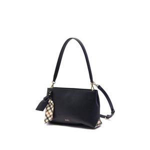 갤러리아_DCBA3E123 닥스 블랙 체크배색 소가죽 숄더/크로스백