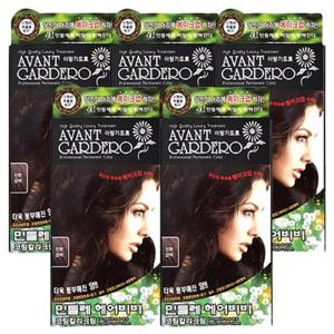 [무료배송]아방가드로 민들레 헤어비비 코팅칼라크림 염색약 진한갈색 150g(5개)