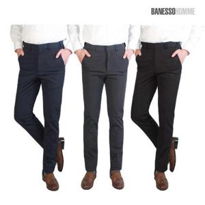 [바넷소옴므][BANESSOHomme]남성 기모본딩 시크릿 허리밴딩골프팬츠 3종세트 1.5m줄자 K543