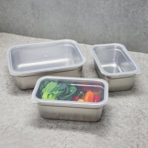 엣지 사각 1P 대형 +2P 중형 스텐 밧드 캐니스터 3개세트