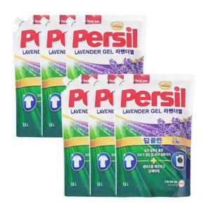 [유한락스]퍼실 딥클린 파워젤 라벤더 드럼/일반 겸용 리필 1.5L x6