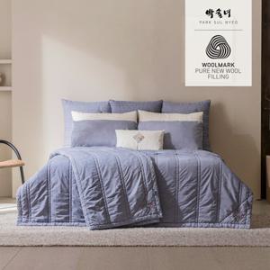 [Q+Q]10%앱할인  /호주산 100% 삶은양모 피그먼트  차렵이불 2장 + 베개커버2장 /영화2 [박술녀]