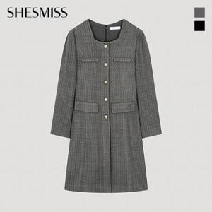 [쉬즈미스]쉬즈미스 트위드 스퀘어넥 원피스_2색_A SWWOPO31010
