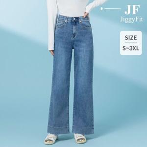 [지기핏] 신상 여성청바지 와이드 스판 히든밴딩 데님 팬츠 3컬러 S~3XL 빅사이즈