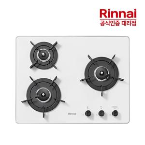 [전국설치] 린나이 3구빌트인 가스레인지 RBR-P3511WD 화이트 자동불꽃조절센서 펄크리스탈