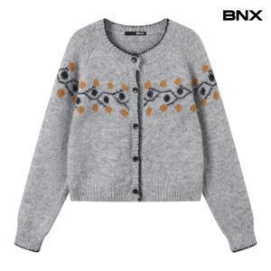 플로럴 자카드 패턴 니트 가디건 (BX3CD041L0)