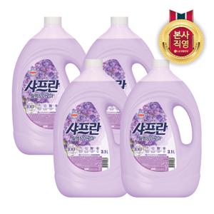 샤프란 섬유유연제 용기 3.1L 릴렉싱아로마 x 4개