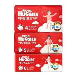 하기스 기저귀 매직컴포트 매직팬티 공용 모음 4~6단계 (대/특대/점보)