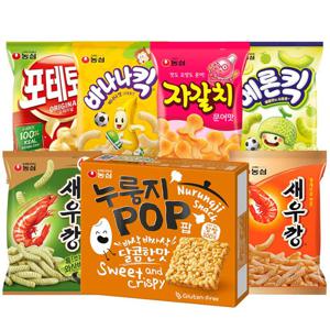 농심 누룽지팝4개+와사비새우깡2봉+새우깡2봉 외 혼합기획세트
