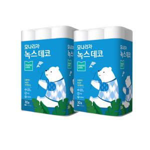 모나리자 녹스데코 3겹 30m 30롤 x 2팩 총 60롤 화장지 휴지 두루마리