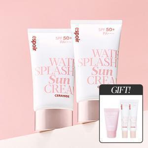 [APP전용][BEST] 워터 스플래쉬 선크림 세라마이드 1+1 (증) 선크림 20ml 2개 + 클렌징 폼 1개