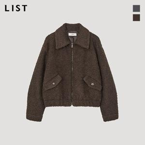 [정상가 398,000원] 부클 울 혼방 블루종 점퍼_TWUJPO82050_DW