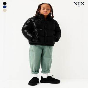 [패션플러스][닉스키즈][NIXKIDS]유니) 나일론 덕다운 80/20 -  지퍼포인트 후드 샤이니 숏점퍼 (레귤러핏) (FKRWCUH704P)
