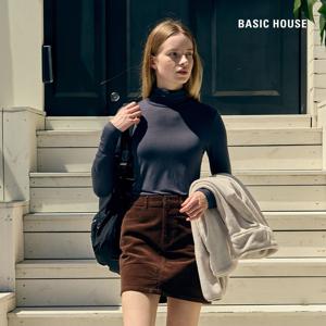 베이직하우스 여성 터틀넥 스판 긴팔티셔츠 LATS0218