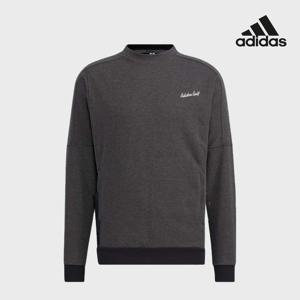 아디다스골프  남성 사이드 포켓 긴팔 크루넥 스웨터 멜란지블랙 HG3265