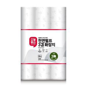 오늘좋은 천연펄프 3겹 화장지 (28M*30롤)