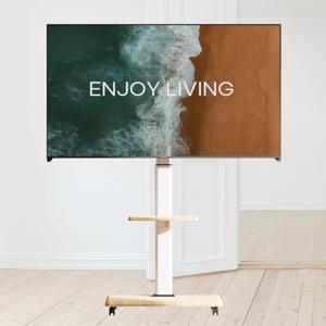 이동식 TV거치대 TV스탠드 모니터거치대 32-70인치 화이트우드(ST-N3270)