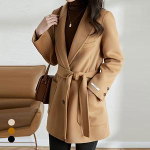 (77까지) 핸드메이드 스트랩 하프 코트_B5W0022