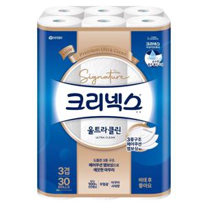 [땡큐절] 크리넥스 울트라클린 시그니처 (30M*30롤)