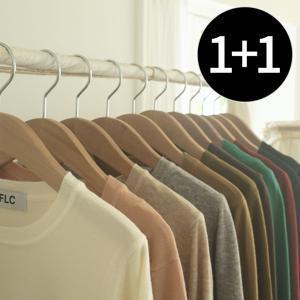 1+1 [ FLC 겨울신상 ] 베이직 라운드 니트 티셔츠 11Color (FREE 44~66 자체제작 캐시미어 혼방)