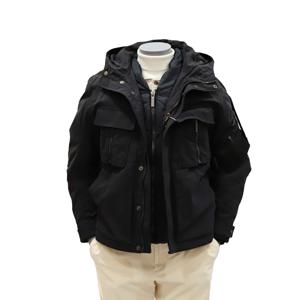 F/W 시베리안 구스 쉘파카 변형 견장 남성 2 IN 1 점퍼 (BN3WJP472BK)