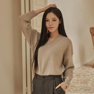 [ FLC 겨울신상 ] 뉴트럴 컬러 루즈핏 V넥 니트 9Color (FREE 44~66 자체제작 티셔츠 베이직 브이넥)