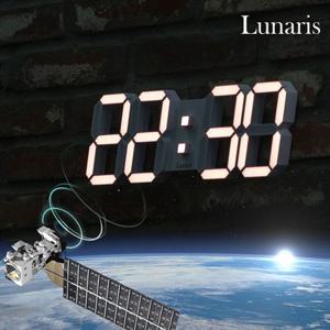 국산 루나리스 위성 GPS 인테리어 LED 벽시계 38cm 화이트 / 포토사은품