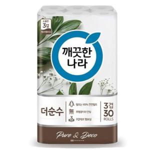 [깨끗한나라] 더순수 3겹데코 25m 30롤