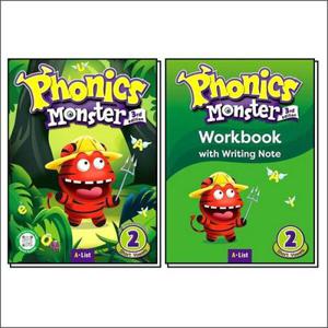 [봄봄북스] 파닉스 몬스터 Phonics Monster 2 교재 워크북 책 세트 (전2권)