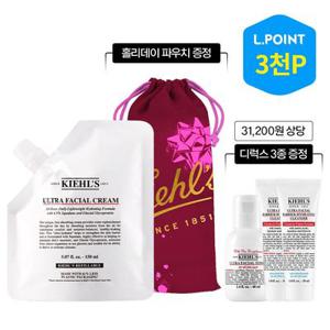 [10적립] 키엘 수분크림 리필 파우치 150ml(+파우치, 울트라 3종)(+L.POINT 3천점)