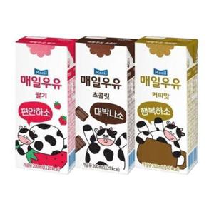 매일 멸균우유 200ml x 24팩 딸기/초코/커피