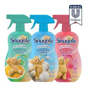 섬유탈취제 허거블 코튼, 블루밍 부케, 스파클링 시트러스 470ml x 2개 (3종)