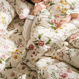 더가든 친환경 오가닉 목화 순면 꽃무늬 광목 간절기 봄 사계절 차렵이불 이불세트